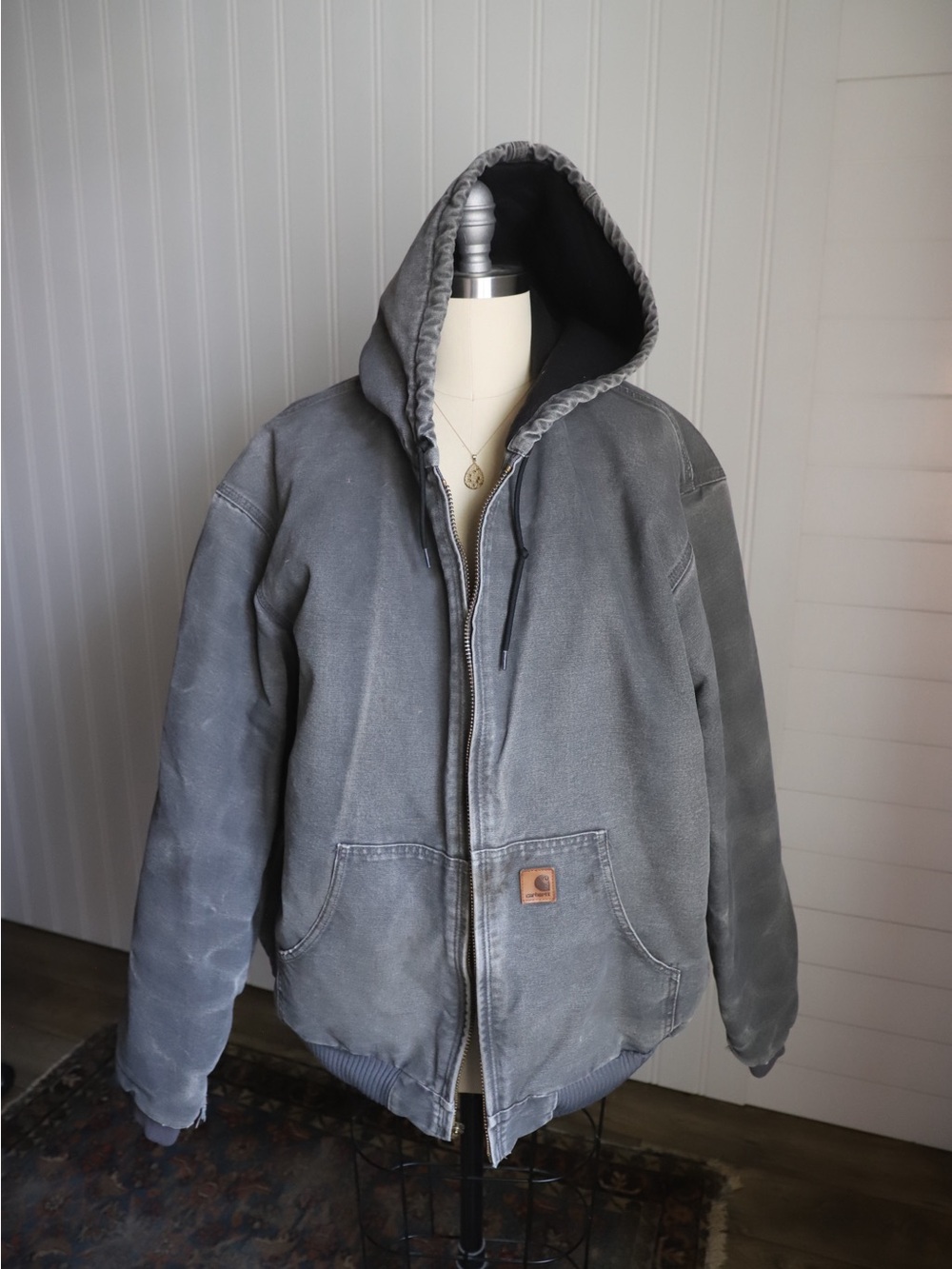 Carhartt Hooded Work Jacket in Faded Gray size 2X Tall